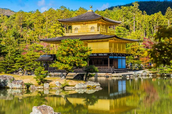 Prachtige Kinkakuji Tempel Met Gouden Pavillion Landmark Van Kyoto Japan — Stockfoto