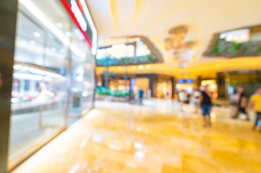 Arkaplan için mağaza içi soyut bulanıklık ve odaklanmış alışveriş merkezi