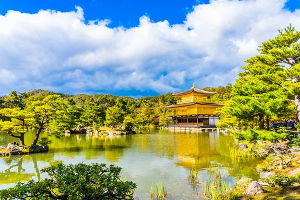 Magnifique Temple Kinkakuji Avec Pavillon Doré Point Repère Kyoto Japon — Photo