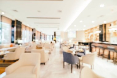 Özet olarak, arka plan için soyut bulanık ve odaksız otel ve lobi iç mekanı