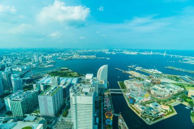 Güzel dış yapı ve Mimarlık Yokohama şehir manzarası Japonya