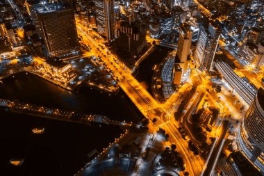 Güzel dış yapı ve Mimarlık Yokohama şehir manzarası Japonya