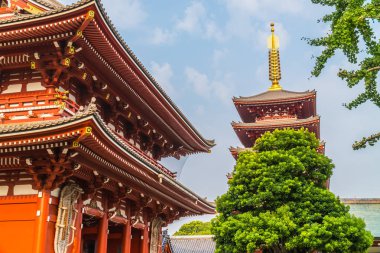 Güzel mimari Sensoji Tapınağı inşa ünlü ziyaret asakusa alan tokyo Japonya için yerdir