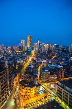 Bina Cityscape macau şehir manzarası geceleri güzel mimari