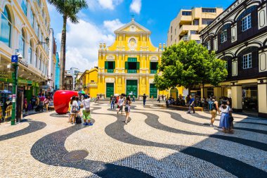 Çin, Makao - dominics macau şehirde kilise st ile bina 6 Eylül 2018 - güzel eski mimari