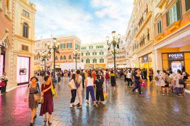 Macau, Çin - 8 Eylül 2018: Venedik m dönüm noktası olan