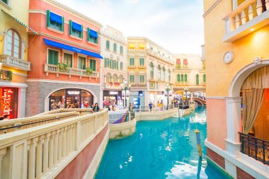 Macau, Çin - 8 Eylül 2018: Venedik m dönüm noktası olan
