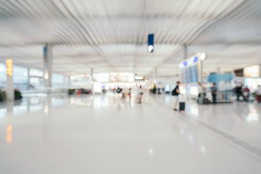 Soyut bulanıklık ve arka plan için Havaalanı terminal iç defocused