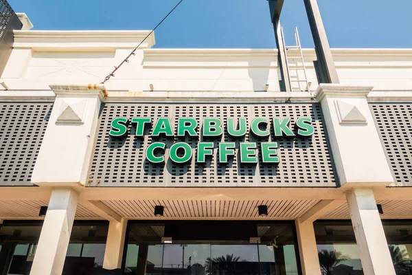 Pattaya Thailand Jan 2018 Starbucks Schild Store Highway Express Coffeeshop — Stockfoto