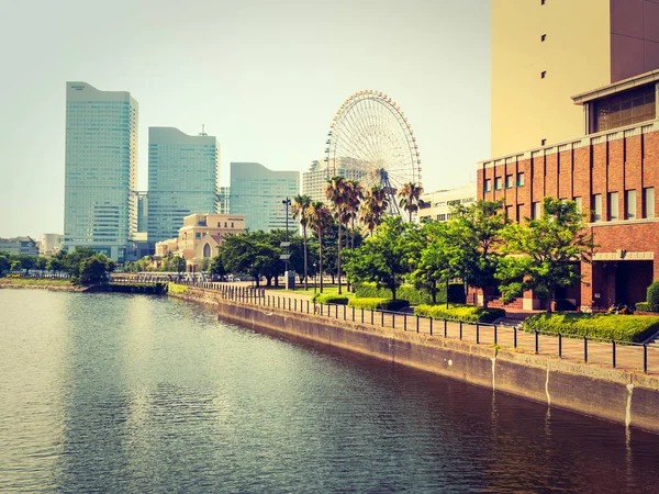 Vacker Byggnad Arkitekturen Yokohama Skyline City Japan — Stockfoto