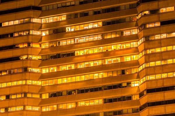 Beautiful Exterior Building Architecture Building Window Light Pattern Night — Stock Photo, Image