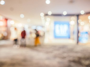 Soyut bulanıklık ve ufuk alışveriş merkezi alışveriş arka plan için