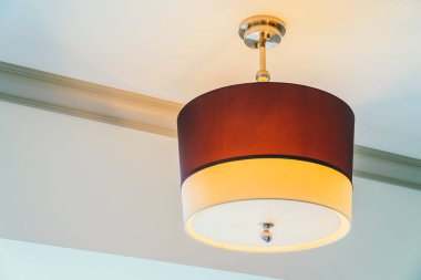 Güzel tavan ışık lamba dekorasyon iç otel yatak odası