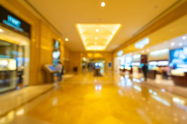 Arkaplan için mağaza içi soyut bulanıklık ve odaklanmış alışveriş merkezi