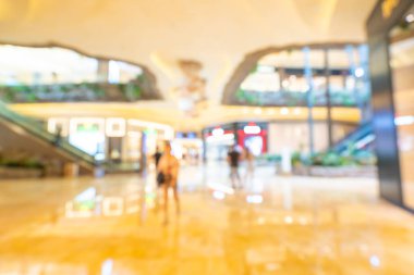 Arkaplan için mağaza içi soyut bulanıklık ve odaklanmış alışveriş merkezi