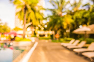 Soyut bulanıklık ve ufuk güzel açık yüzme havuzunda otel ve tatil seyahat ve tatil için