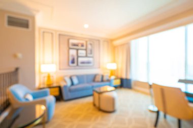 Soyut bulanıklık ve ufuk dekorasyon oturma odası alanı arka planı için