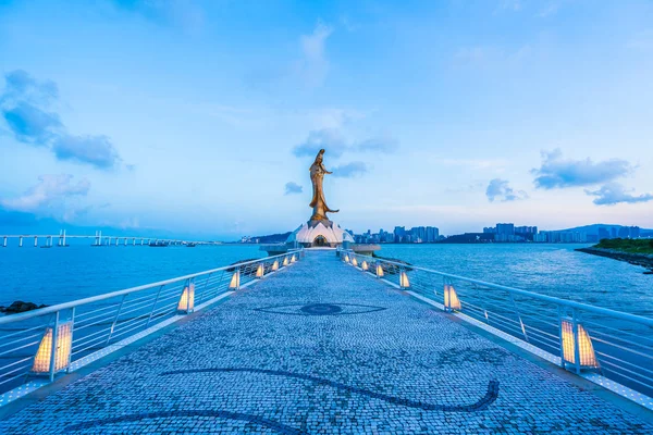 Bela Estátua Kun Iam Marco Cidade Macau — Fotografia de Stock