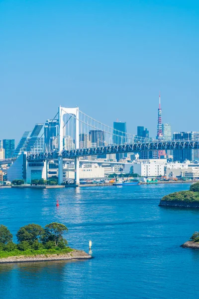 Vacker Arkitektur Byggnad Stadsbilden Tokyo Stad Med Regnbågsbron Japan — Stockfoto