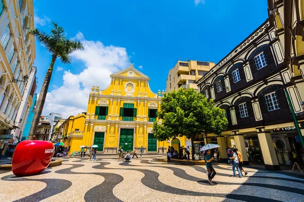 China Macau Setembro 2018 Edifício Arquitetura Antiga Bonita Com Dominics — Fotografia de Stock