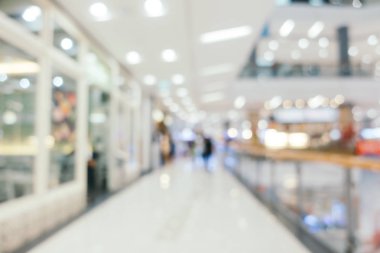Arkaplan için mağaza içi soyut bulanıklık ve odaklanmış alışveriş merkezi