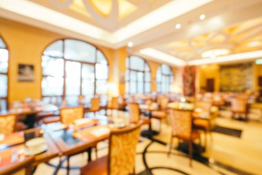 Soyut bulanıklık ve ufuk kahvaltı büfesi otel restoran ve kafe Cafe iç arka planı için