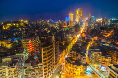 Bina Cityscape macau şehir manzarası geceleri güzel mimari