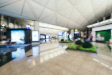 Soyut bulanıklık ve arka plan için Havaalanı terminal iç defocused