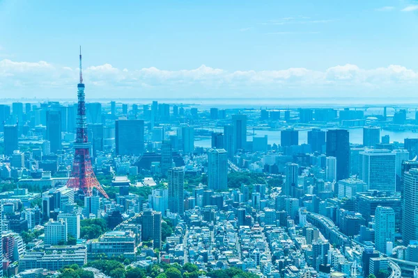 Vacker Arkitektur Bygga Tokyo Stad Med Tokyo Tower Blå Himmel — Stockfoto