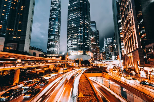 Красива Архітектура Споруда Зовнішній Міський Пейзаж Горизонту Міста Хонг Конг — стокове фото