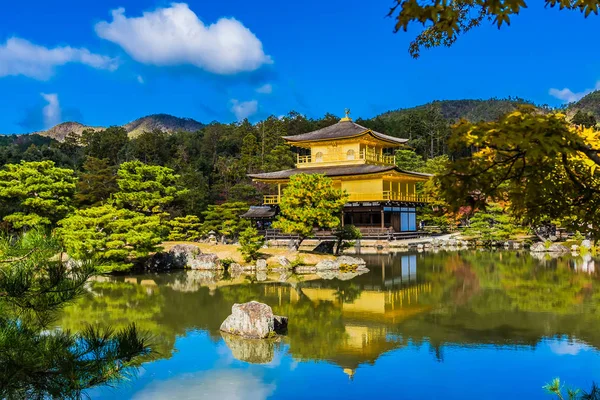 Hermoso Templo Kinkakuji Con Pabellón Oro Hito Kyoto Japón —  Fotos de Stock