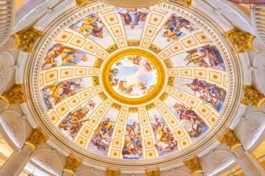 Çin, Makao - 10 Eylül 2018 - güzel lüks otel resort ve Keson Parisian macau City