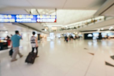 Soyut bulanıklık ve arka plan için Havaalanı terminal iç defocused