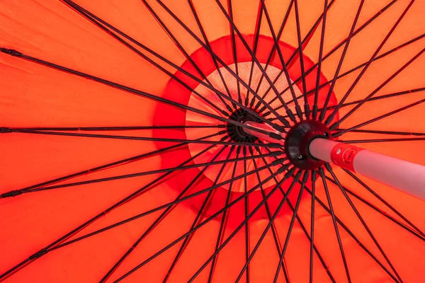 Vermelho Guarda Chuva Texturas Abstratas Superfície Para Fundo — Fotografia de Stock