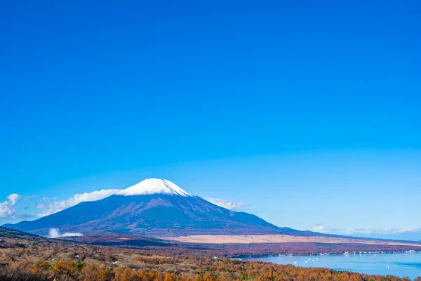 Vackra Landskap Fuji Berg Yamanakako Eller Yamanaka Lake Höstsäsongen Japan — Stockfoto