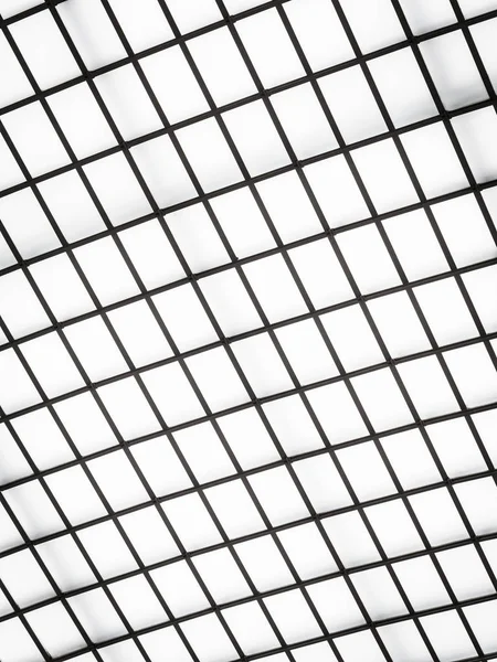黒と白のカラー スタイルを適用した建物のガラス屋根外装の抽象的なアーキテクチャ — ストック写真