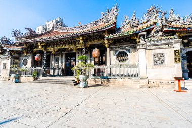 Longshan Tapınağı Tayvan taipei City popüler yeri bina güzel mimari olduğunu