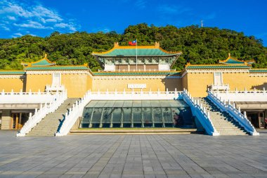 Taipei Ulusal Sarayı Müzesi Tayvan seyahat için dönüm noktası dış bina güzel mimari
