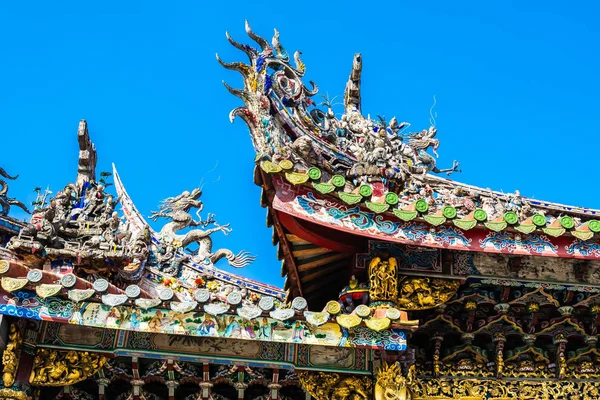 Prachtige Architectuur Bouwen Populaire Plek Stad Van Taipeh Longshan Tempel — Stockfoto