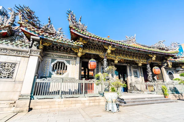 Prachtige Architectuur Bouwen Populaire Plek Stad Van Taipeh Longshan Tempel — Stockfoto