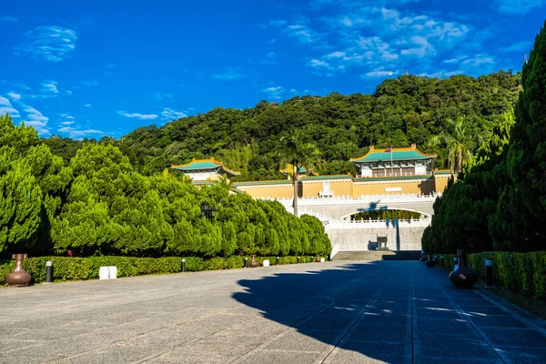 Gyönyörű Építészeti Épület Külső Mérföldkő Taipei Nemzeti Palota Múzeum Utazás — Stock Fotó