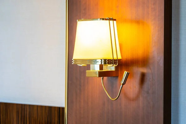 Belle Décoration Lampe Lumière Luxe Sur Mur Intérieur Chambre — Photo