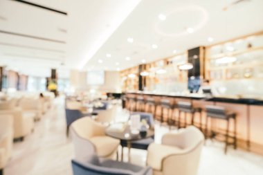 Özet olarak, arka plan için soyut bulanık ve odaksız otel ve lobi iç mekanı