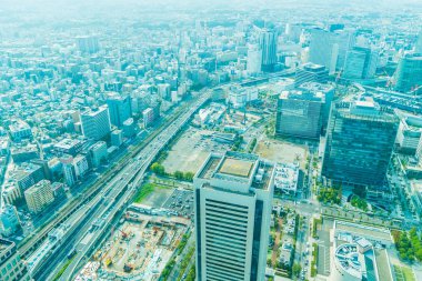 Güzel dış yapı ve Mimarlık Yokohama şehir manzarası Japonya
