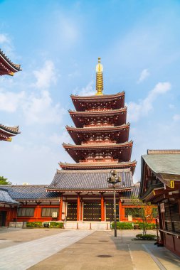 Güzel mimari Sensoji Tapınağı inşa ünlü ziyaret asakusa alan tokyo Japonya için yerdir