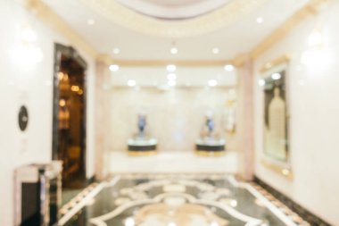 Soyut bulanıklık ve ufuk otel lobi lounge iç arka planı için