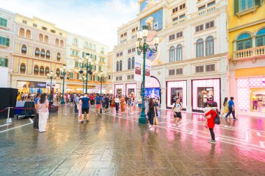 Macau, Çin - 8 Eylül 2018: Venedik m dönüm noktası olan
