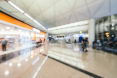 Soyut bulanıklık ve arka plan için Havaalanı terminal iç defocused