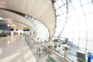 Soyut bulanıklık ve arka plan için Havaalanı terminal iç defocused