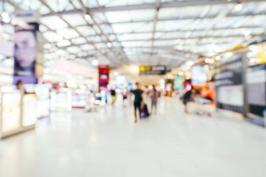 Soyut bulanıklık ve arka plan için Havaalanı terminal iç defocused